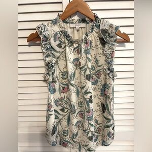 LOFT Sleeveless Floral Blouse Size: XS